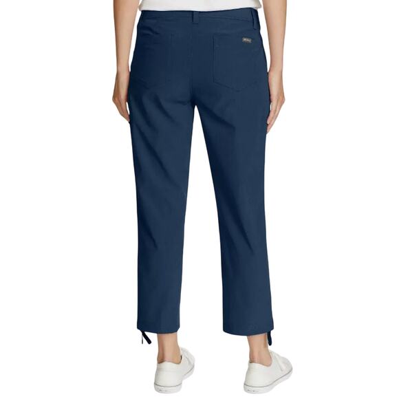 Eddie Bauer Womens Blue Ripstop Crop Pant 8 - Picture 2 of 4